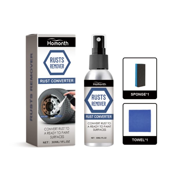 Homonth Automobile Tire Rust Spray, Dust Cleaning Steel Ring Rust Polishing Clean Wheel Rust Remover