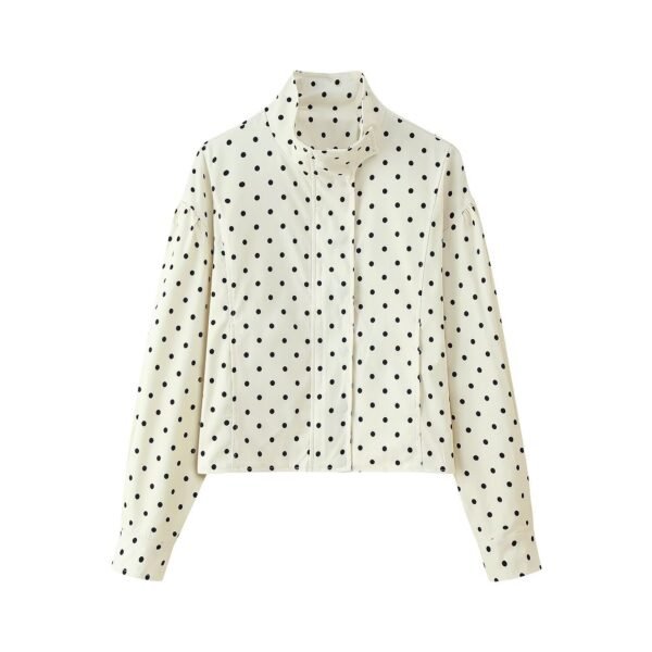 Polka dot jacket long sleeved short jacket